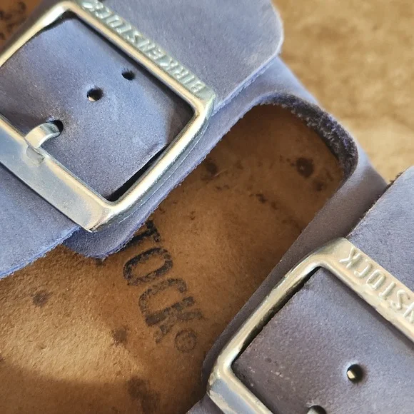 Birkenstock Sandals Wirh Blue Leather Strap Size 38 - Picture 6 of 12